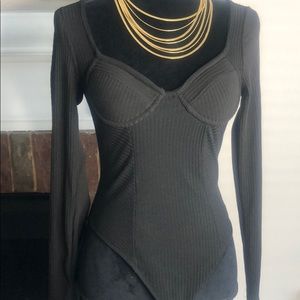 Junior size Black bodysuit